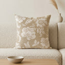 Marigold Beige Velvet Accent Cushion Cover | 18 x 18 in
