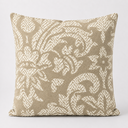 Gotica Beige Velvet Accent Cushion Cover | 18 x 18 in