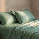 600 TC Cotton Sateen Bedsheet Set — Green