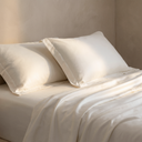 600 TC Cotton Sateen Bedsheet Set — Off White