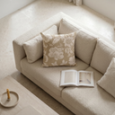 Marigold Beige Velvet Accent Cushion Cover | 18 x 18 in