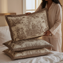 La Belle Beige Quilted Pillow Covers (Set of 2)
