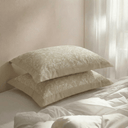 Gotica Beige Quilted Pillow Covers (Set of 2) - Misoli Living