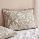 Vase Beige Quilted Pillow Covers (Set of 2)