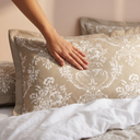 Vase Beige Quilted Pillow Covers (Set of 2)