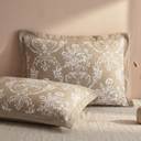 Vase Beige Quilted Pillow Covers (Set of 2)