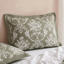 Vase Green Quilted Pillow Covers (Set of 2)