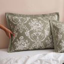 Vase Green Quilted Pillow Covers (Set of 2)