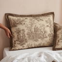 La Belle Beige Quilted Pillow Covers (Set of 2)