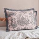 La Belle Grey Quilted Pillow Covers (Set of 2)