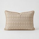 Gotica Beige Velvet Boudoir Cushion Cover | 14 x 20 in