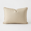 Gotica Beige Velvet Boudoir Cushion Cover | 14 x 20 in