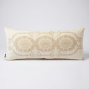 Aurelia Beige Velvet Lumbar Cushion Cover | 15 x 36 in