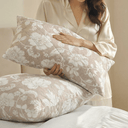 Marigold Beige Quilted Pillow Covers (Set of 2) - Misoli Living